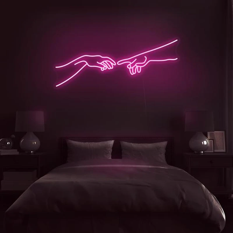 double hand custom neon lights signs for room wall decoration wedding  gaming room decor|Plaques &amp; Signs| - AliExpress