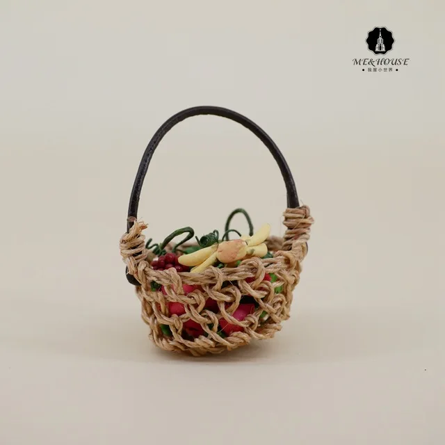 1: 12 кукольный дом ob11кукольный дом мини модель пеньковая веревка корзина