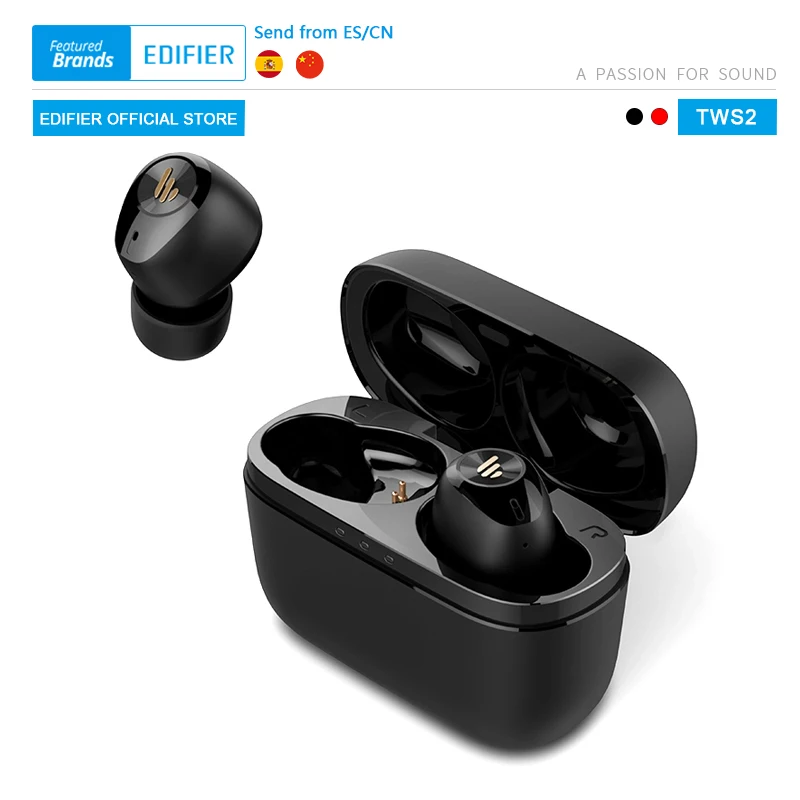 

EDIFIER TWS2 TWS Earbuds Bluetooth V5.0 IPX4 up to 12 Hrs Play Time Multifunctional Control wireless earphones