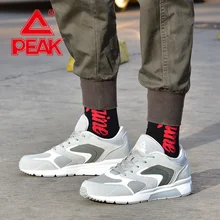 Пик Мужская молодежная Уличная обувь Классическая Кожаная спортивная обувь повседневная Нескользящая спортивная обувь