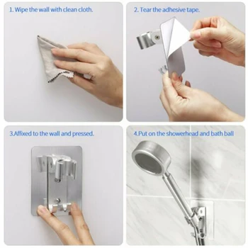 

Adjustable Shower Head Holder Rotatable Bathroom Wall Mounted Bracket Home Use