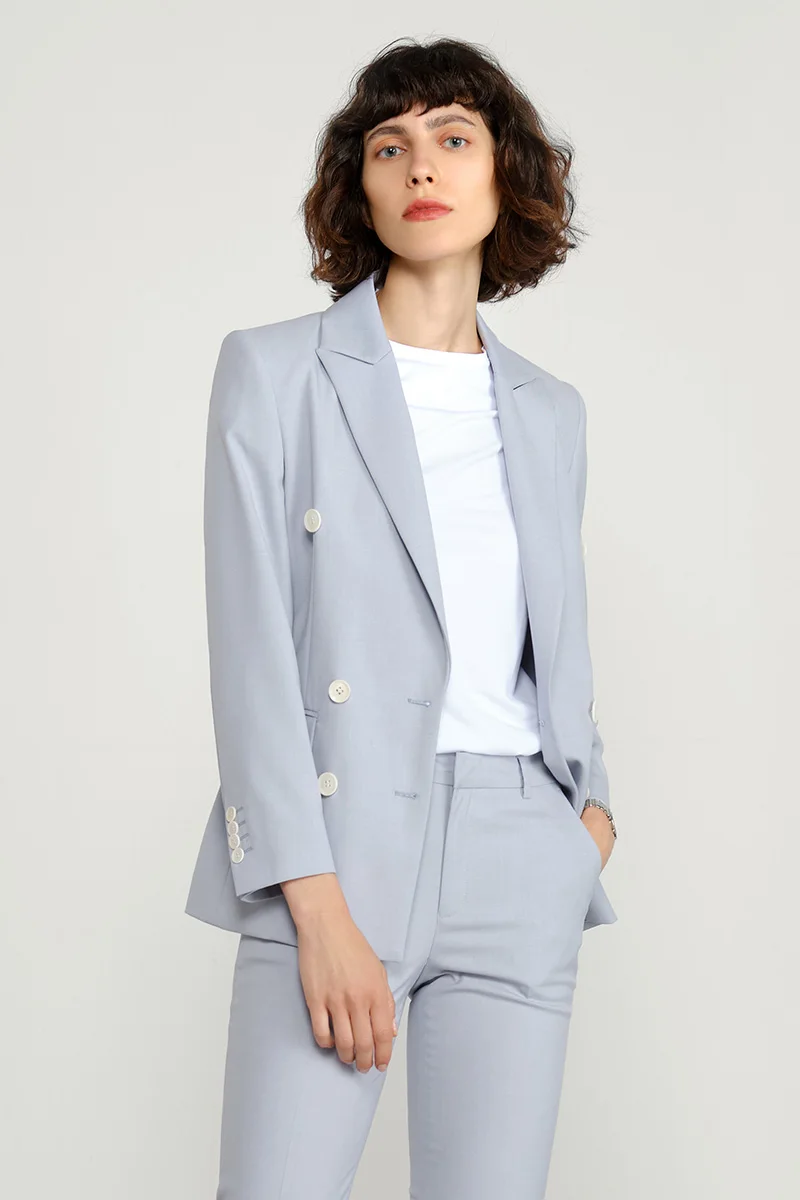 

Autumn Winter Loose New Suit Women Business Elegant Coats and Jackets Lady Double Breasted Blazer Veste Female Clothing ED50XZ