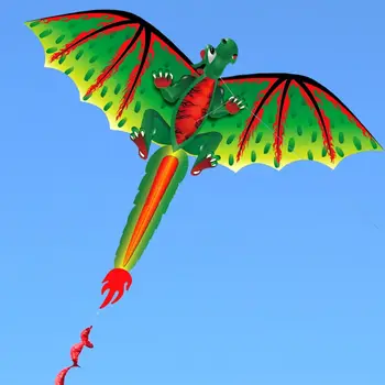 

3D Classical Dragon Kite Adult Kid Single Line Fly Kites with Tail and Handle