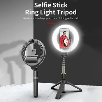 

Portable Selfie Ring LED 5 Inch with Tripod and Phone Holder Built-in Battery Led Lamp to Make Tripod Stand for Make Up