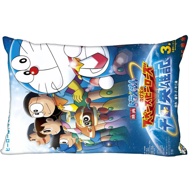 Горячие Doraemon печатных атласные Наволочки две стороны Стандартный шелк мягкий прямоугольник на молнии наволочка больше размер логотип - Цвет: 2
