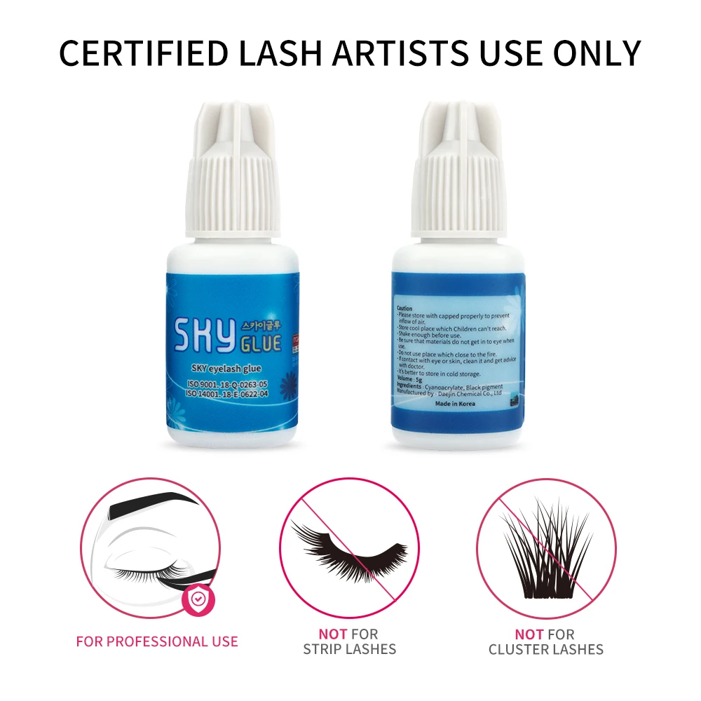 Misslamode Eyelash Extension Glue Fast Drying Eyelash Black Glue Eyelashes Professional glue Last Over 6-7Weeks