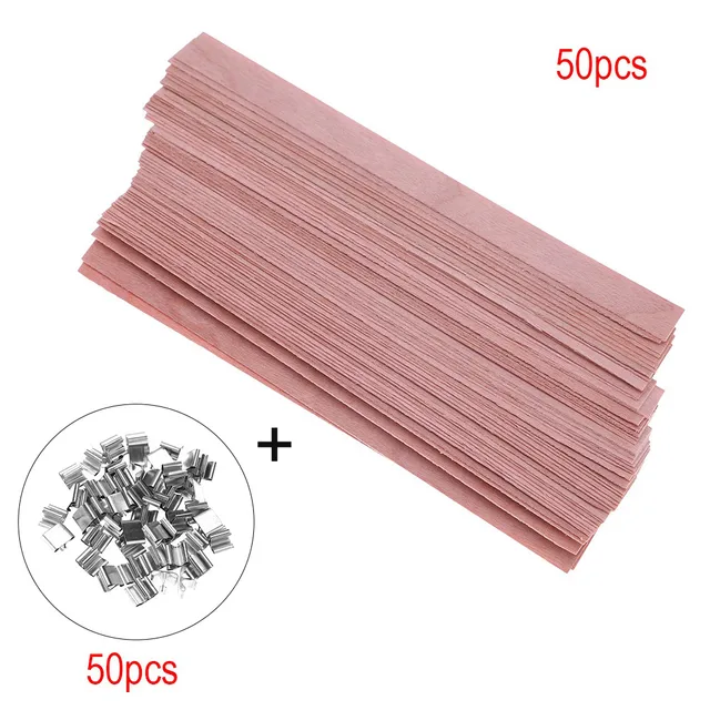 Wood Wicks For Candles Making Supplies 13/12.5/8mm Length 13cm/15cm/7.5cm/9cm DIY Candles Making Wood Wicks 50pcs 1