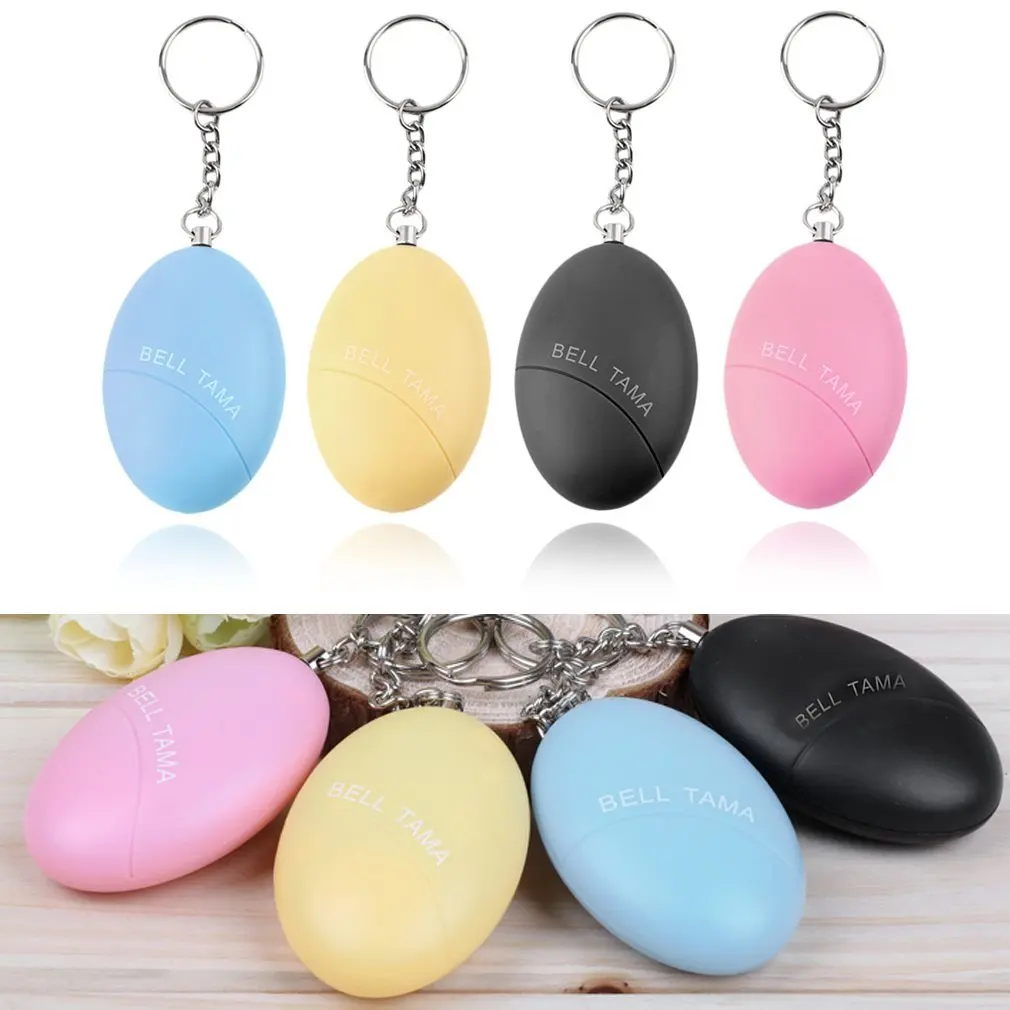 Smart Key-chain Eggs Shape Scream Loud Anti-Attack Self Defense Protective Alert Lovely Practical Safety Women Girl Alarm