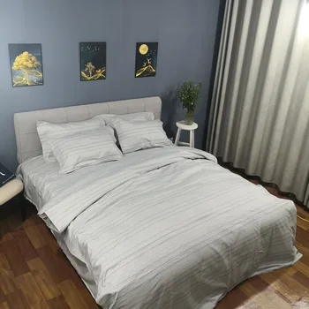 

Twin size light-coloured summer bedding sheet,pillowcase,duvet cover bed sets
