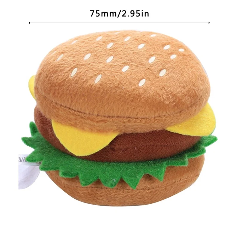 Dog-Plush-Vocal-Toy-Variety-Of-Food-Fries-Burger-Chicken-Leg-Shape-Toy-Pet-Supplies-Pet