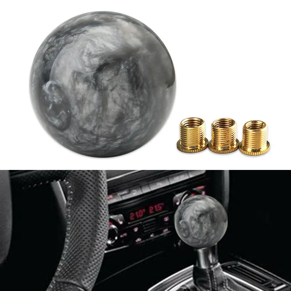 Marble Ball Shift knob 54mm For Shoort Throw With Adapters Acrylic