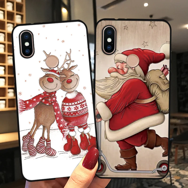 

Fashion 3D Santa Claus Xmas Elk Embossed Cover For Xiaomi Redmi K20 Pro 7 7A 4A 4X Y3 Y2 S2 Note 7 6 5 3 Pro 5A 4X 4 Global Case