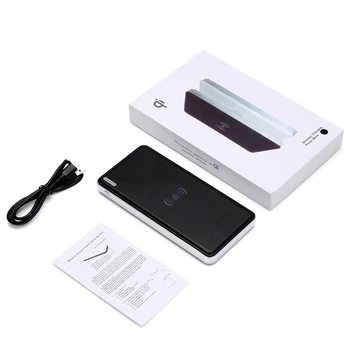 

SOONHUA Portable Qi Wireless Fast Charger Quick Charging Stand Power Bank For Apple Samsung Any QI-Compliance Devices 10000mA