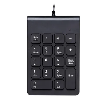 

Portable 18 Keys USB Wired Mini Digital Keyboard Number Numeric Keypad for Accounting Desktop Laptop 2.4Ghz Wireless