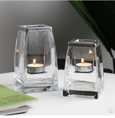 

Nordic Romantic Candlestick Ornaments/Creative Transparent Glass Candle Cup