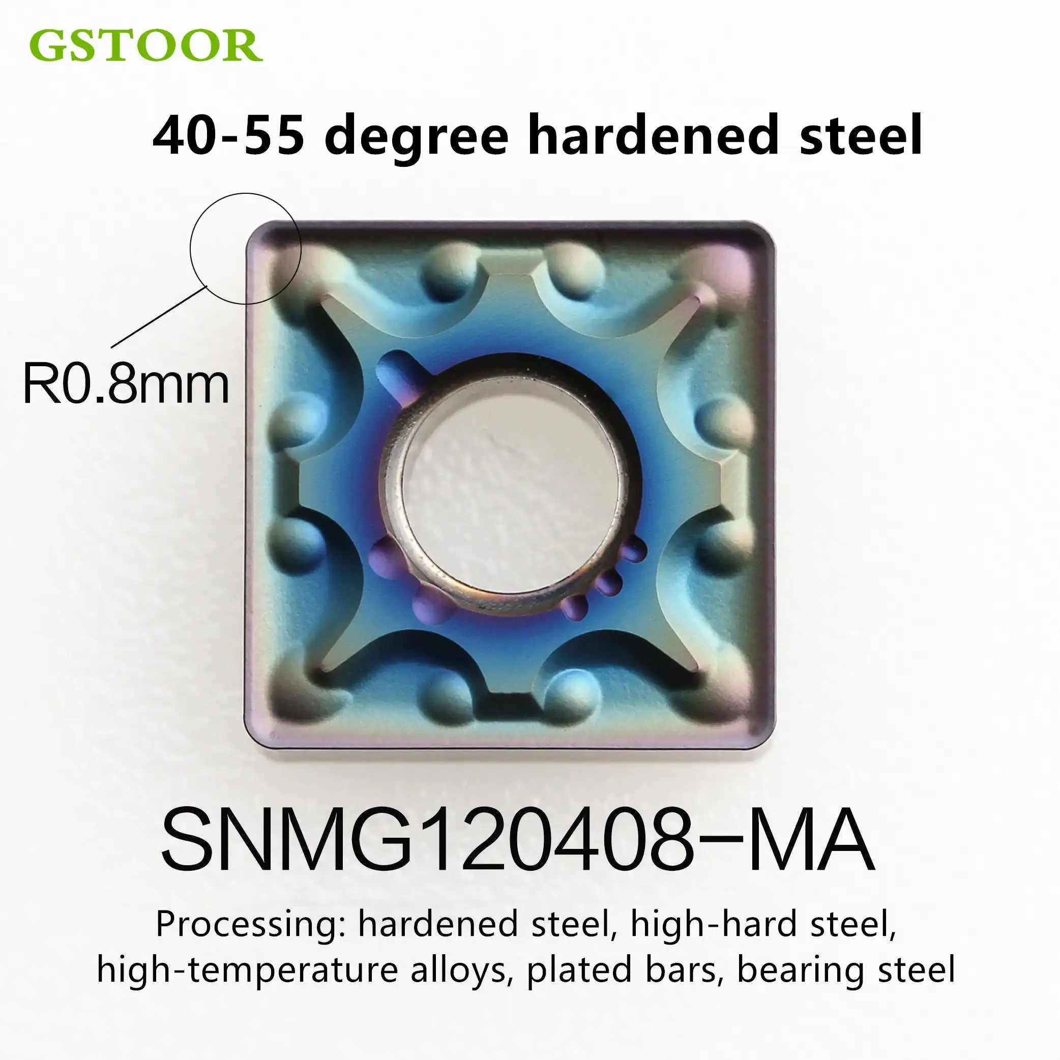 

10PCS SNMG120408 SNMG120412 MA CNMG120404-MA GH55 Hardened steel Inserts CNC Lathe Cutter Cutting Tool Turning Tools