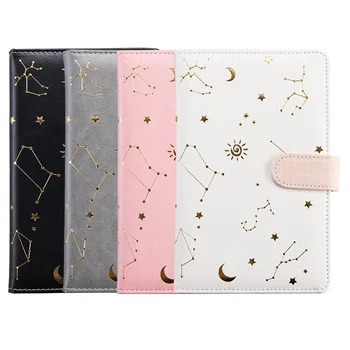 

Cool Stars Theme PU Leather Cover Diary Book DIY Monthly Daily Planner 128 Sheets 17.5*11cm