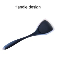 1 шт Силиконовая полупрозрачная кухонная лопатка с антипригарным покрытием, лопатка на длинной ручке, утолщенные инструменты для приготовления пищи, Прямая поставка