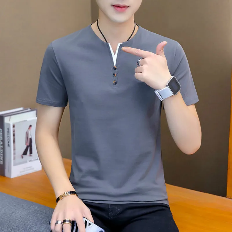

2020 summer new short sleeve men's T-shirt Korean Trend short sleeve