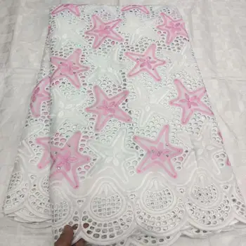

African Swiss Voile Lace High Quality 100% Cotton Lace Fabric Free Shipping