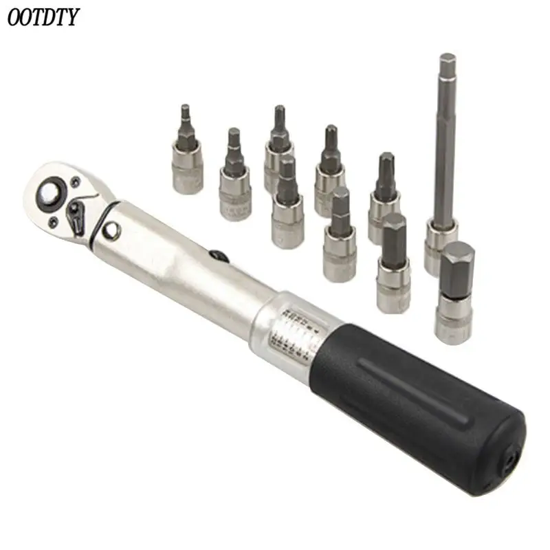 

Bicycle Repair Tools Kit Torque Wrench Set Road MTB Bike Tools 1/4'' Torque Fix Set 2-24 NM