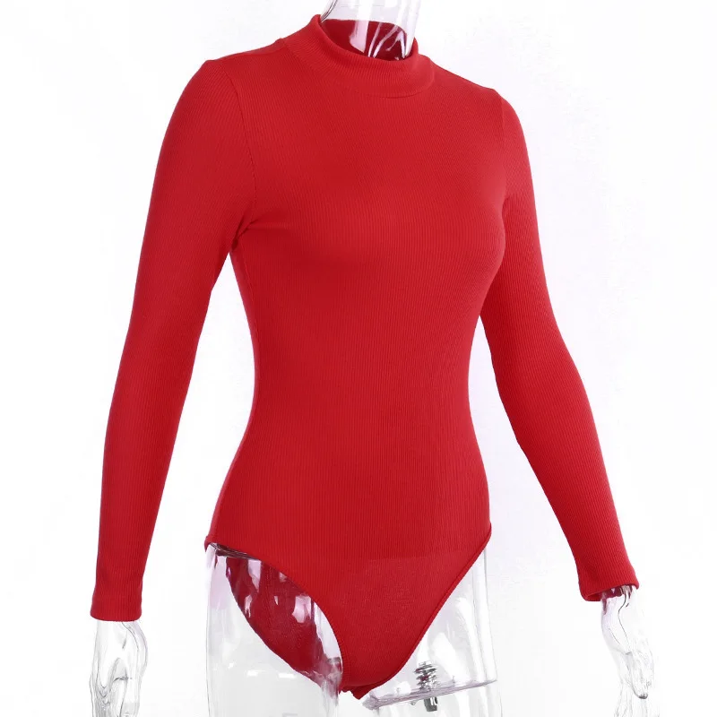 autumn women's long-sleeved round neck jumpsuit tight-fitting winter new onesies