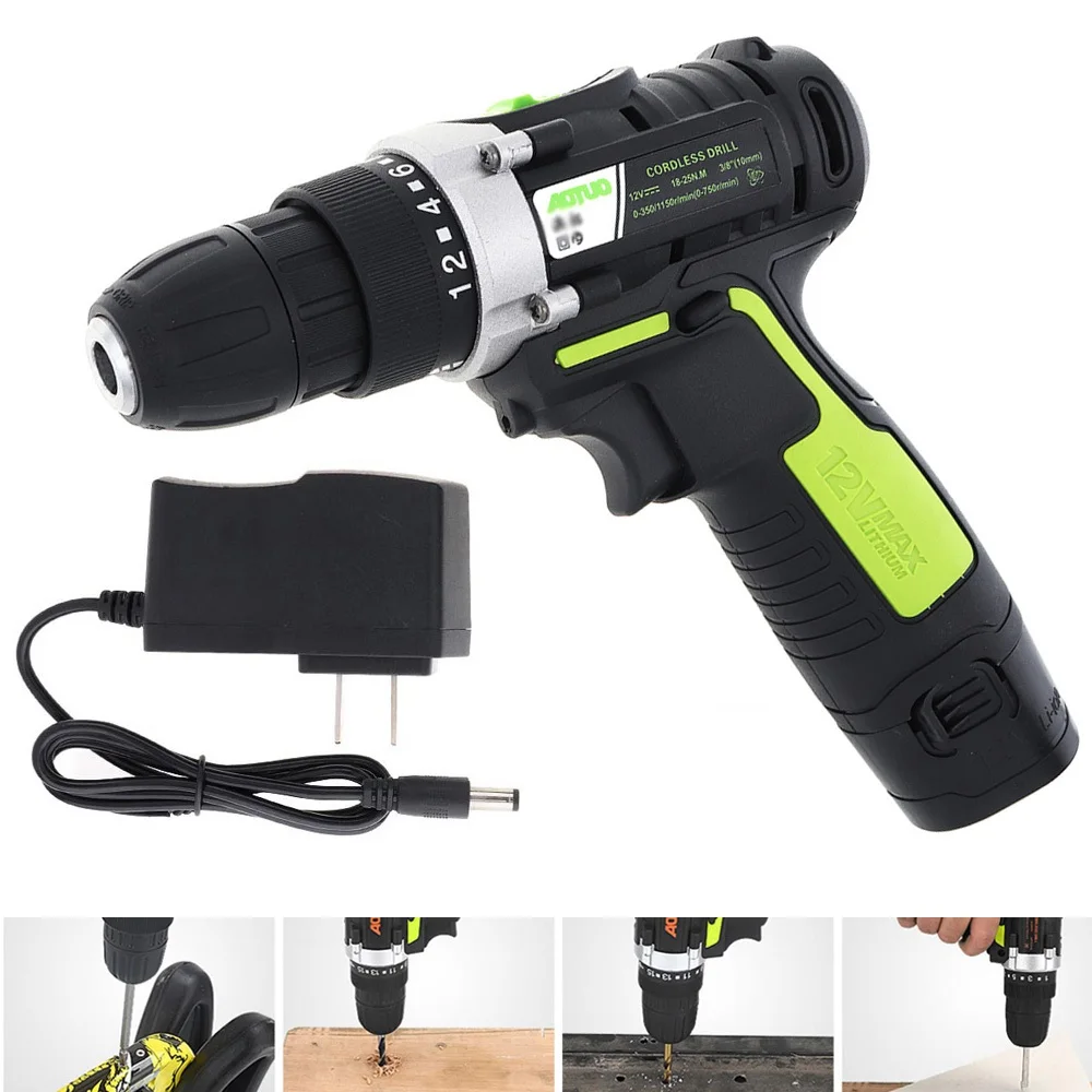 

12V Electric Cordless Screwdriver Drill Power Tool Set Rechargeable With Battery *100% Brand New And High Quality