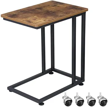 

Storage Holders Multipurpose Table Side Tables Sofa Side End Tables for Coffee Laptop Living Room Couch Coffee Table with Wheel