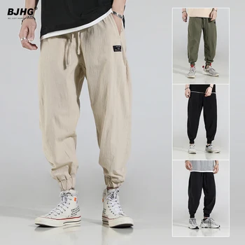 

Harajuku Elasic Waist Cargo Pants Japanese Streetwear Joggers Solid Sweat Pants Hip Hop Packets Overalls