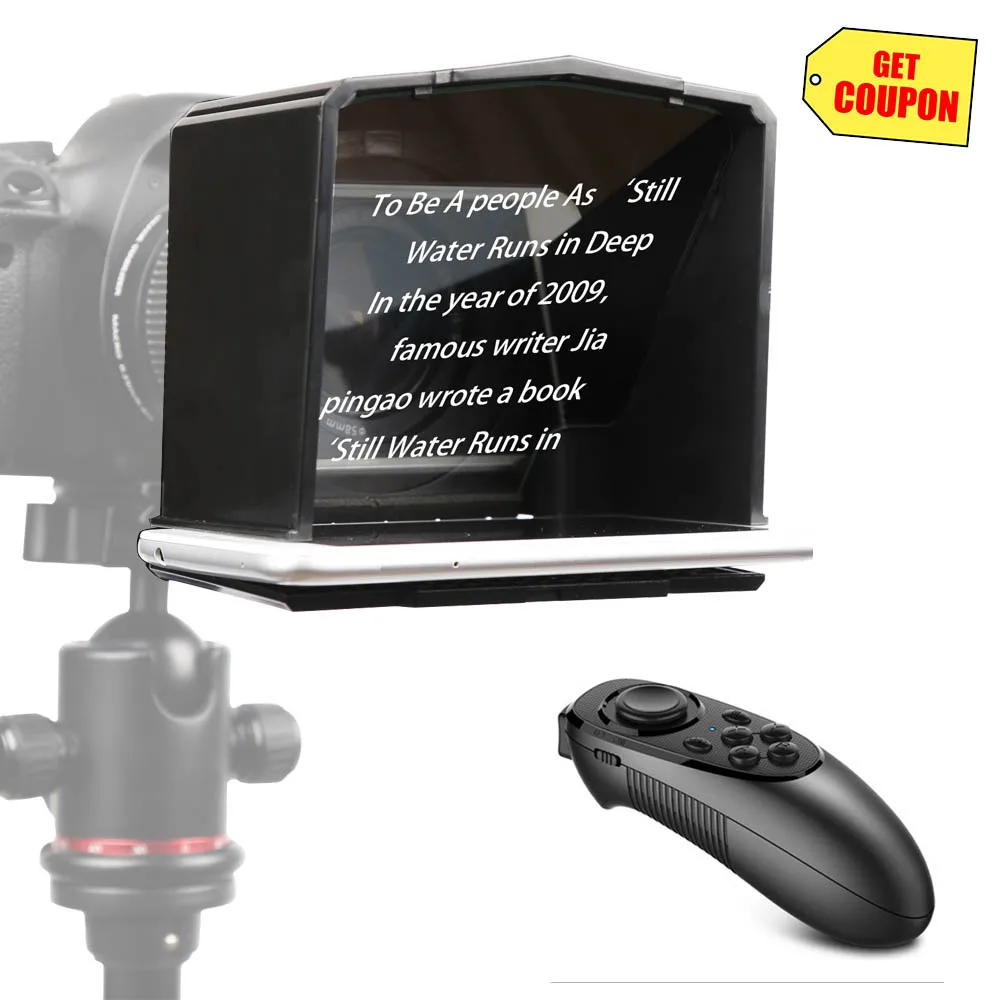 Bestview T1 смартфон Teleprompter для YouTube интервью видео Canon Nikon sony DSLR камера фотостудия с пультом дистанционного управления