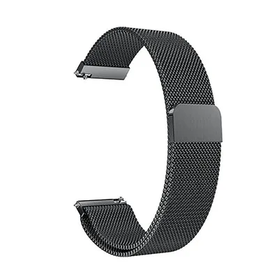22mm Strap For Huami Amazfit GTR 47MM Smart Watch Steel Metal Milan Waterproof Strap For Huami Amazfit GTR For Amazfit Stratos - Цвет: black metal milan