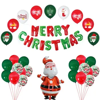 

Latex Balloon Party Decoration Merry Christmas Santa Claus Gift New Year Snowman Christmas Decoration Kit Claus Home Set