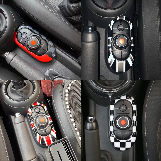 Carbon Faser Stil Auto Multimedia Control Knob Knopf Rahmen Abdeckung Trim  Fit für Mini Cooper F55 F56 F57 Fließheck 2014-2021 - AliExpress