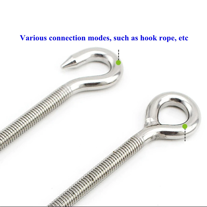 Turnbuckle Tools M5~M24 Turnbuckle 304 Stainless Steel Wire Rope Tension Device Shading Net Tarpaulin Installation DIY Tools Flange Bolt Hook