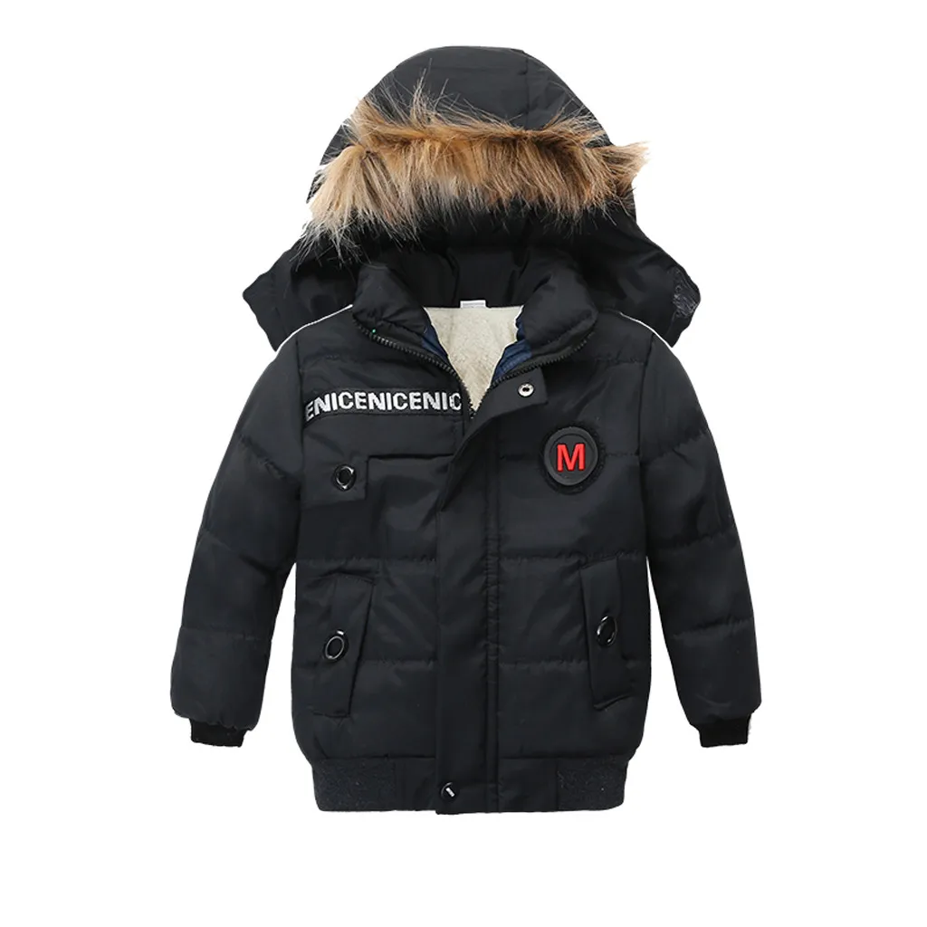 Детские зимние теплые куртки для маленьких мальчиков и девочек пальто с капюшоном и рисунком животных верхняя одежда, теплая детская одежда