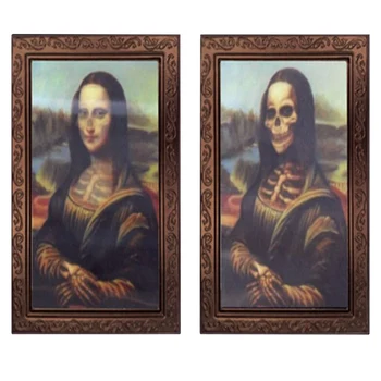 

3D Photo Frame Horror Ghost Lenticular Morphing Moving Changing Face Halloween Party Home Decor Hanging Wall Haunted Props 2019