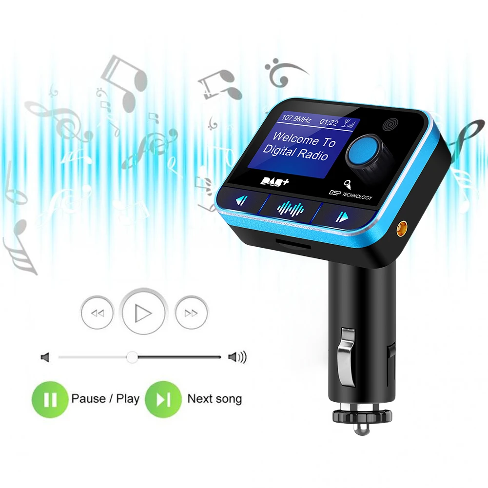 Автомобильный Bluetooth fm-передатчик с ЖК-экраном радио DAB цифровой стерео адаптер беспроводной музыкальный модулятор практичный mp3-плеер