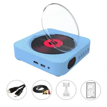 

Wall-mounted Bluetooth CD Player Speaker Repeat DVD Player Portable Home Audio Built-in HiFi Speakers USB MP3 Speaker