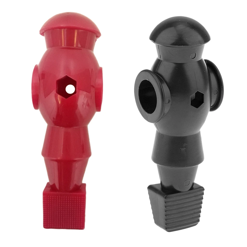 2pcs Foosball Guys Figure Table Soccer Men Player Replacement Black & Red 2pcs Foosball Guys Figure Table Soccer Men Player Replacement Black & Red