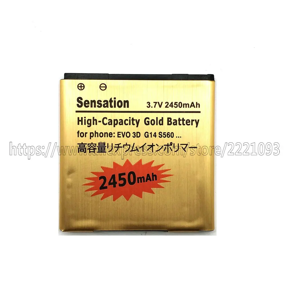 Новый аккумулятор для сотового телефона 2450 мАч Golden BG58100 BG86100 HTC Sensation XE G14 Z710E EVO 3D |