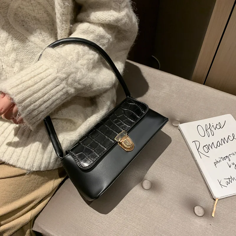 

2019 One-Shoulder New Style Crocodile Pattern Trend WOMEN'S Single-shoulder Bag Korean-style Versitile Fashion Elegant Handbag W
