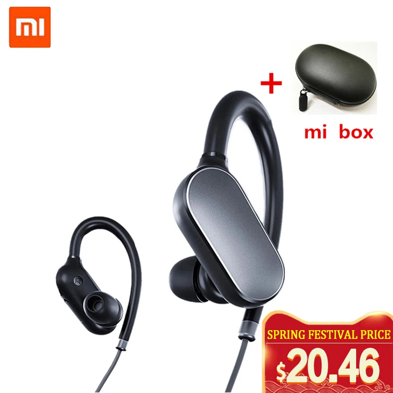 

Original Xiaomi Mi Sports Bluetooth Headset Bluetooth 4.1 Music Earbuds Mic IPX4 Waterproof Wireless Earphones for Xiaomi Redmi