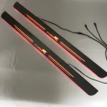 Osmrk светодиодные движущиеся двери scuff для honda civic Тип R coupe динамические пороги Плиты плоской накладки потока/фиксированный светильник, 2 шт