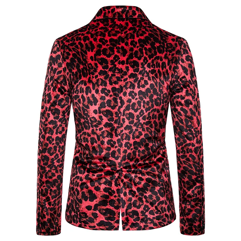 Red leopard print suit mens Clearance