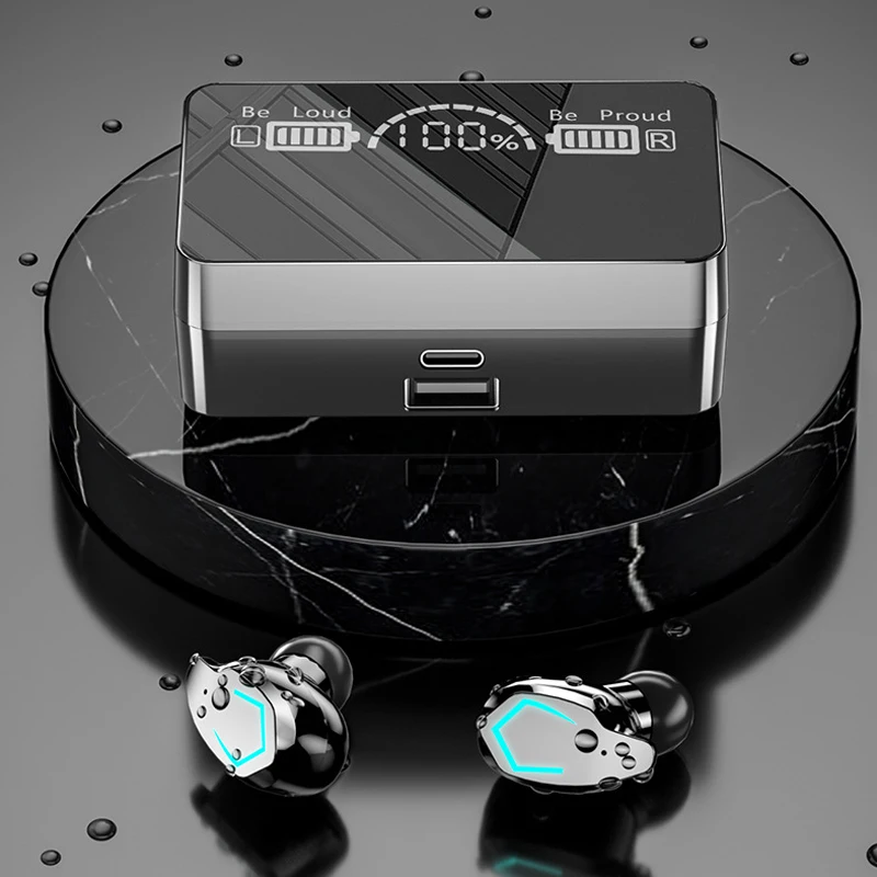 TWS Bluetooth 5.1 Earphones Wireless Headphone 9D Stereo Sports Waterproof Earbuds Headsets With Microphone Type-c Charging Box