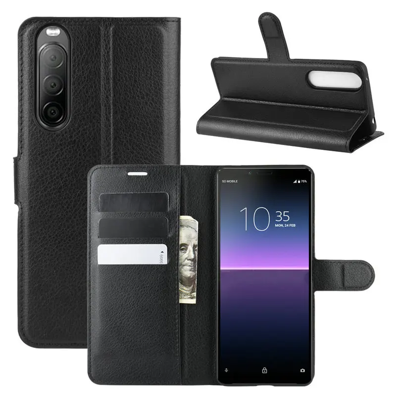 Кожаный чехол книжка для Sony Xperia 10 Plus II 2 XZ3 XA2 Ultra бумажник 5 1 L3 L4 XA1 Plus|case for sony xperia|case