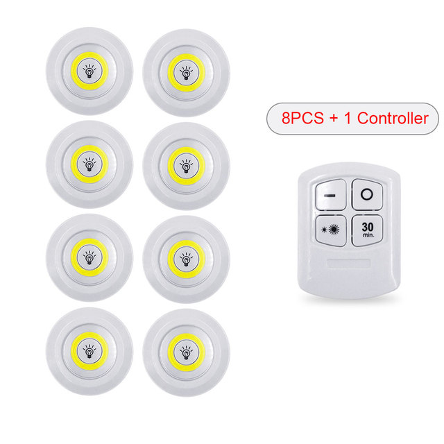 5W LED  Wardrobe Light Adjustable Remote Control Push Button Showcase Lamp For Stairs Kitchen Bathroom Wardrobe Night Light