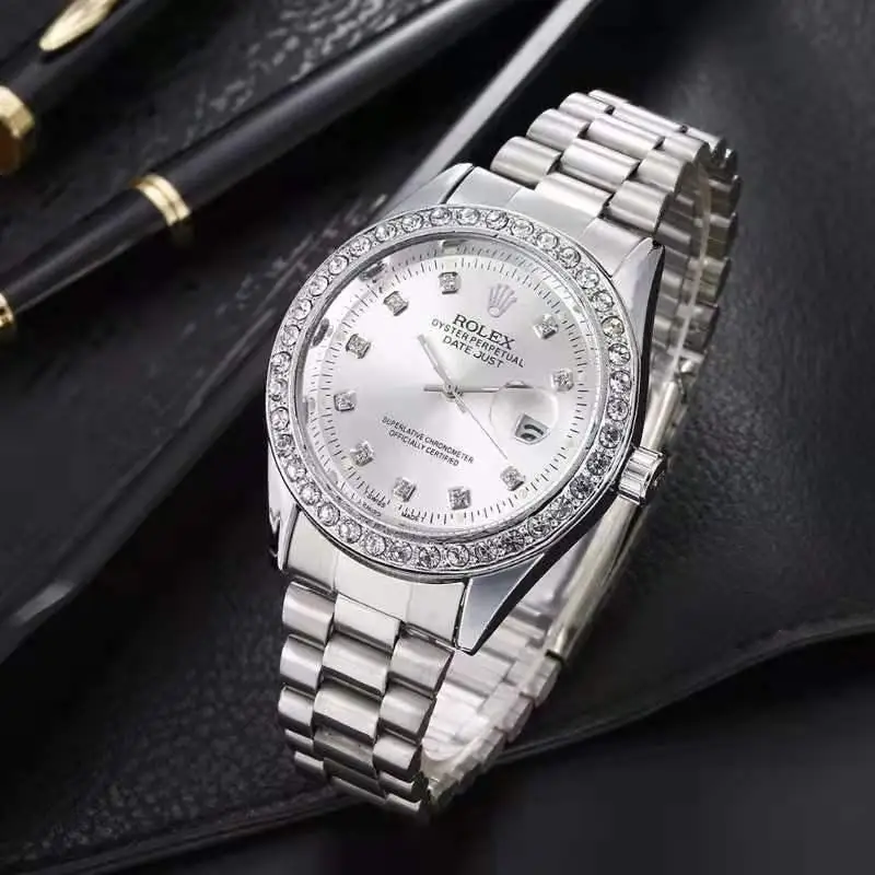 

2020 Luxury role Fashion Mens Watches Quartz Steel Rolexable Top Brand Green Wrist Watch For Man relogio women x
