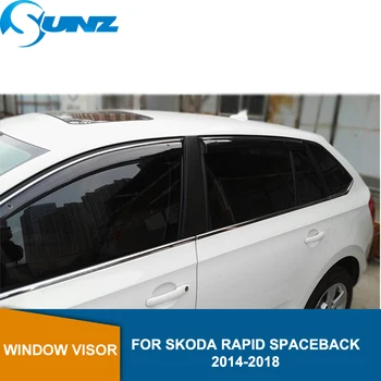 

Smoke Car Wind Deflector For Skoda RAPID SPACEBACK 2014 2015 2016 2017 2018 Car Window Deflector Visor Vent Rain Guard SUNZ