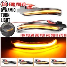 2x led sequencial dinâmico espelho lateral blinker luz turno lâmpada de sinal para volvo s60 cc s60 ii s80 ii v40 cc 40 ii v60 v60 cc v70